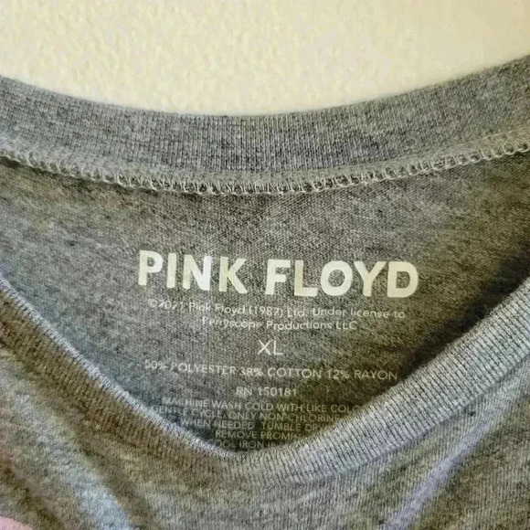 Pink Floyd Dark Side of the Moon T-Shirt Short Sleeve, Sz XL Gray Color - Picture 2 of 7